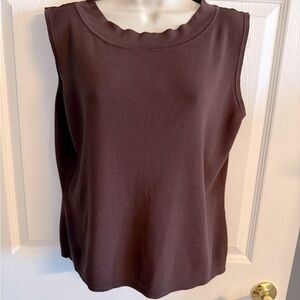 dressbarn Chocolate Sleeveless Sweater